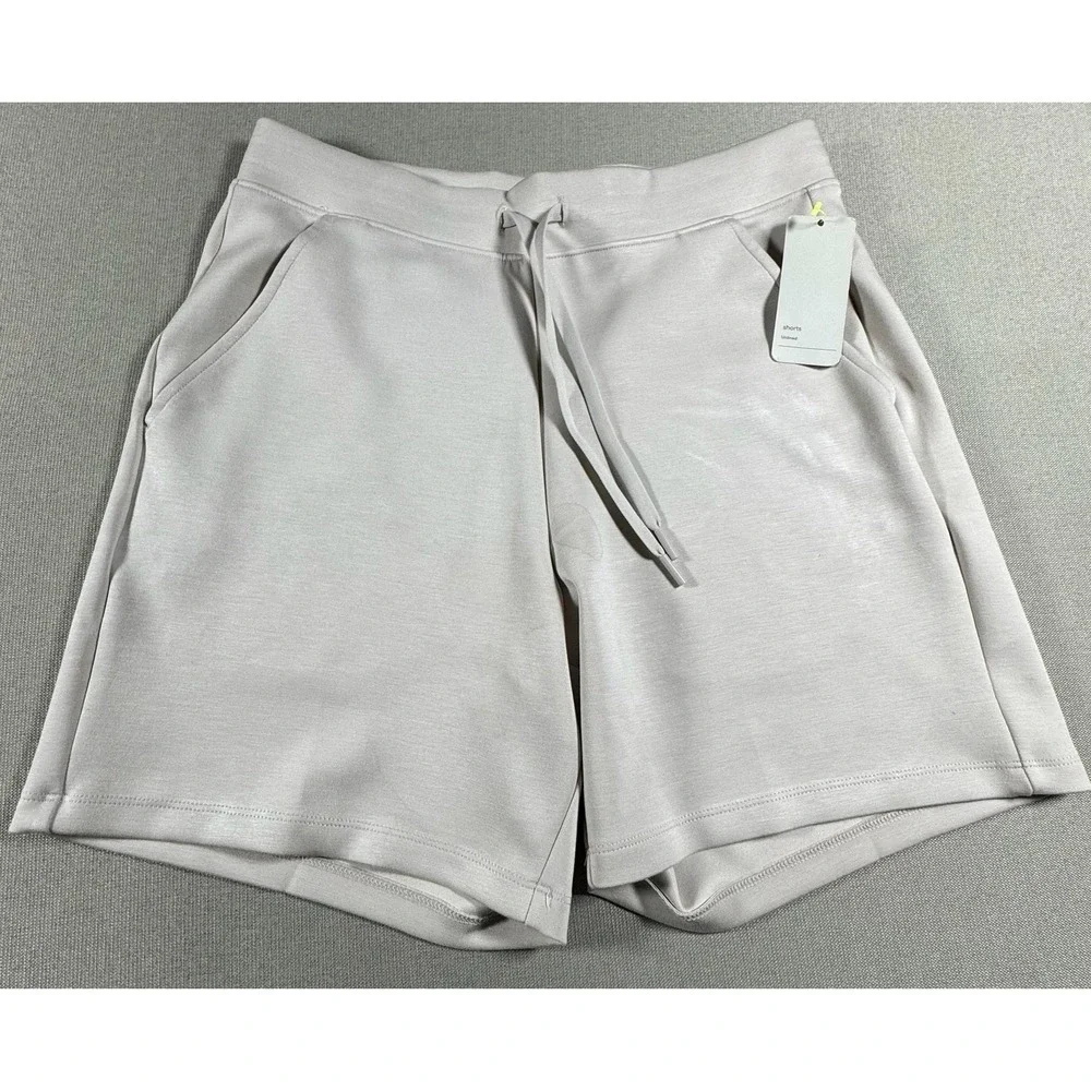 All In Motion Mens Sweat‎ Shorts Gray 7in Unlined Zipper Pockets Small NEW